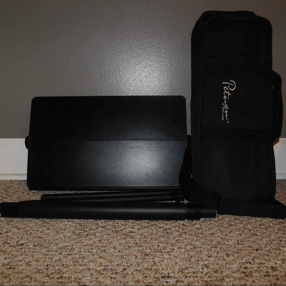 Music Stand Black Plastic Standing Height